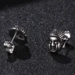 Bijoux bouddha en acier inoxydable, symbole de paix et sérénité
