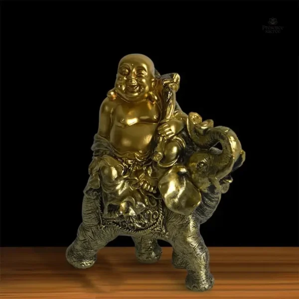 Éléphant et Bouddha, symbole de chance et sérénité