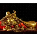 Bouddha Rieur en or, decoration zen pour votre intérieur