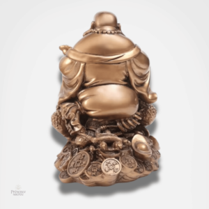 Décoration de Bouddha rieur sur un crapaud porte-bonheur