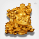 Statue de Bouddha Rieur avec tortue et dragon