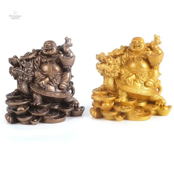 Figurine décorative Bouddha Rieur, unissant forces