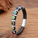 Accessoire spirituel en cuir, harmonisation des chakras