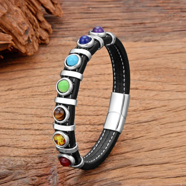 Accessoire spirituel en cuir, harmonisation des chakras
