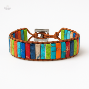 Bracelet 7 Chakras en Jaspe, accessoire bien-être spirituel