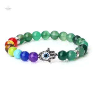 Bracelet en perles représentant les 7 chakras