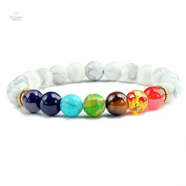 Bracelet 7 Chakras Yoga en pierres naturelles