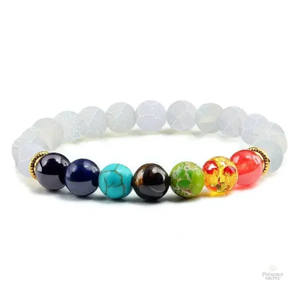 Bracelet 7 Chakras coloré pour le yoga