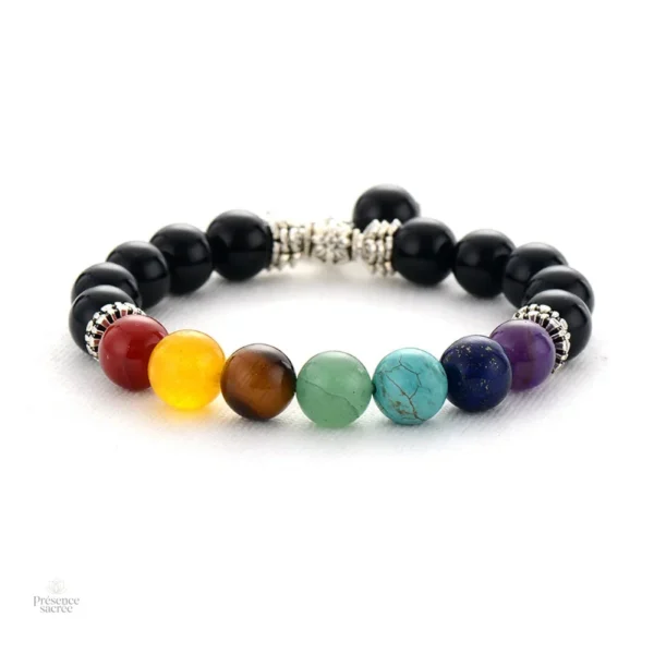 Accessoire bien-être : bracelet chakras et arbre symbolique