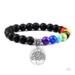 Bracelet 7 Chakras avec breloque arbre