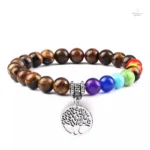 Bracelet d'équilibre 7 chakras avec breloque décorative