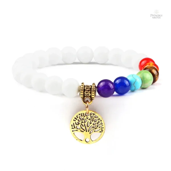Bijou 7 chakras avec symbole d'arbre de vie