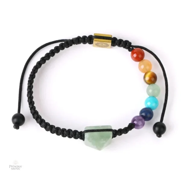 Bracelet de méditation 7 chakras, symbole de bien-être intérieur