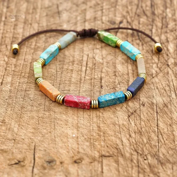 Bracelet 7 Chakras avec pierres naturelles variées