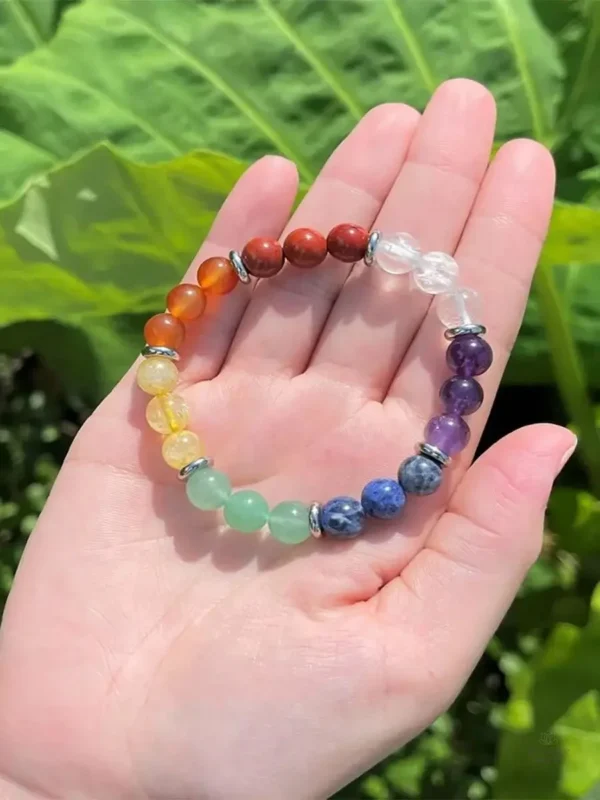 Accessoire bien-être bracelet 7 chakras en pierres