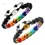 Bijou énergisant : Bracelet Pierre de Lave et Chakras