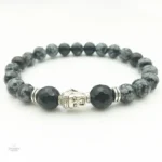 Bracelet Agate Tête de Bouddha en pierre naturelle