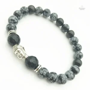 Bracelet bouddhiste avec perles d'agate colorées