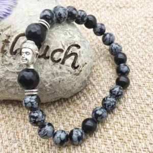 Bijou spirituel en agate avec motif de Bouddha