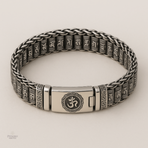 Bracelet Argent Bouddhiste Mantra