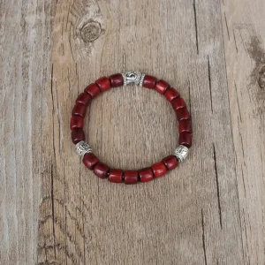 Bracelet en bois avec motif Bouddha