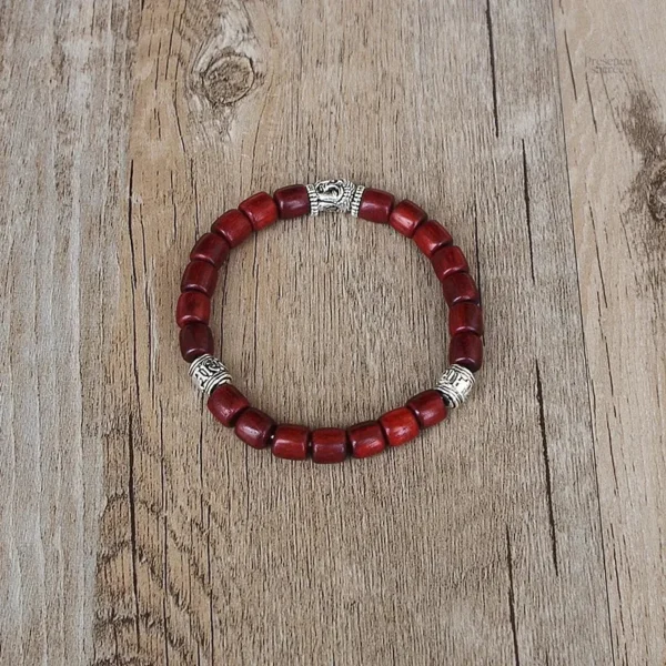 Bracelet en bois avec motif Bouddha
