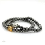 Bijou zen en argent et perles d'hématite