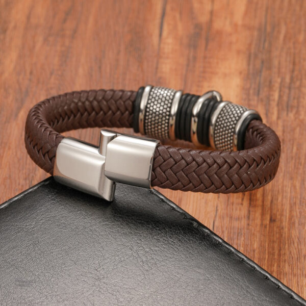 Bracelet Bouddha en cuir éthique