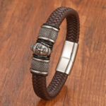 Bracelet Bouddha avec perles en cuir