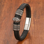 Bracelet spirituel Bouddha en cuir