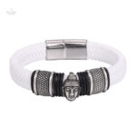 Bracelet Bouddha artisanale en cuir doux