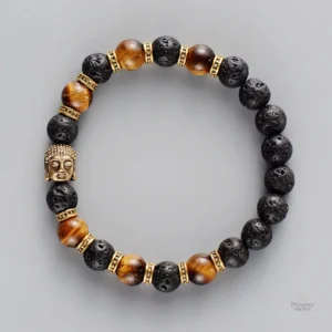 Accessoire spirituel Oeil de Tigre et Pierre de Lave