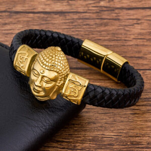 Bracelet or avec symbole Bouddha apaisant
