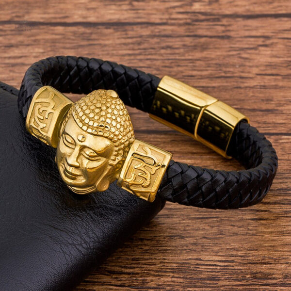 Bracelet or avec symbole Bouddha apaisant