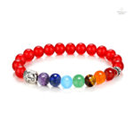 Bracelet en pierres naturelles avec motifs zen