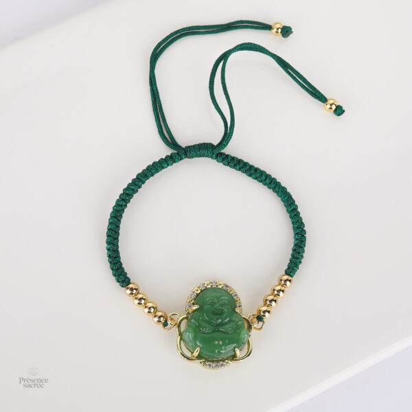 Bracelet avec motifs Bouddha, pierres de zircon