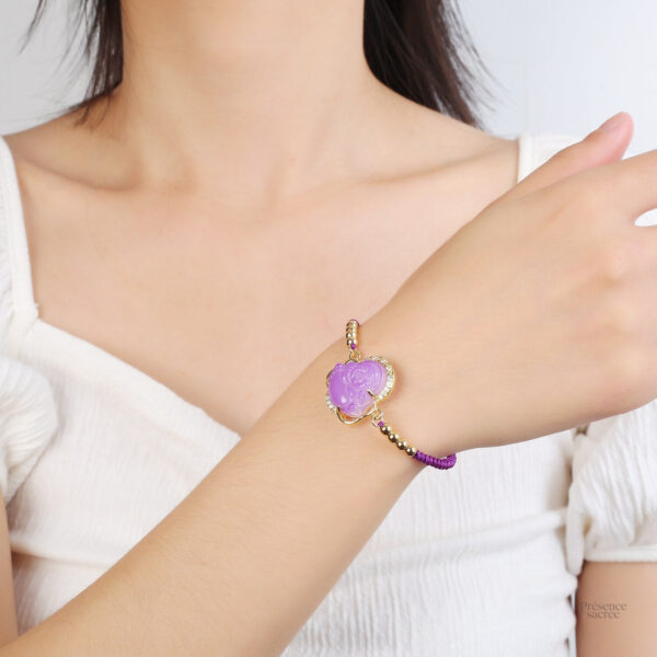 Bracelet avec pendentif Bouddha et zircon brillant