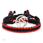 Bracelet Ohm en teinte rouge, élément de connexion spirituelle