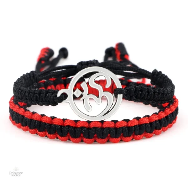 Bracelet Ohm en teinte rouge, élément de connexion spirituelle