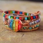 Bracelet Chakra Coeur en perles colorées