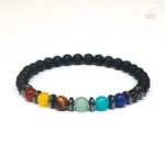 Bracelet énergétique en hématite, soutient la méditation et la concentration