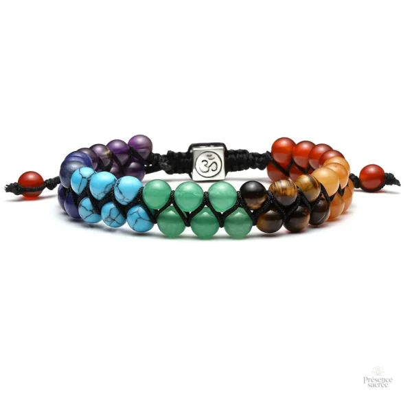 bracelet-chakra-om-1 Bracelet Chakra Om en perles colorées pour harmoniser les énergies