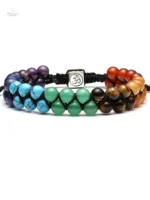 Bijou zen, bracelet chakra aux couleurs vives pour méditation