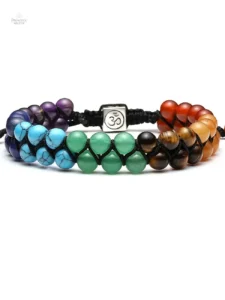 Bijou zen, bracelet chakra aux couleurs vives pour méditation