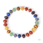 Bracelet naturel 7 chakras en perles colorées