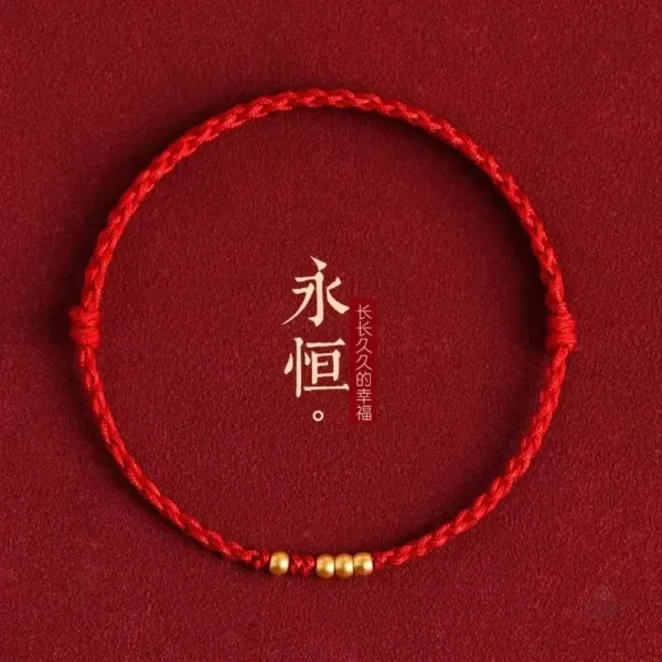 Bracelet rouge inspiré du zodiaque chinois