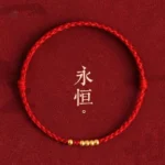 Élégant bracelet de corde rouge, design zodiacal