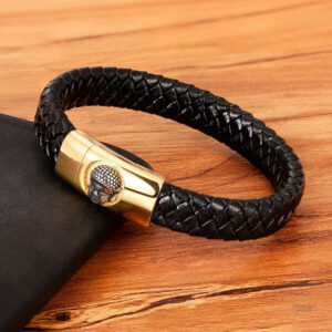 Bracelet bouddha en cuir véritable inspiration thaï