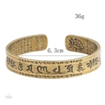 Élégant bracelet en cuivre avec symbole de lotus