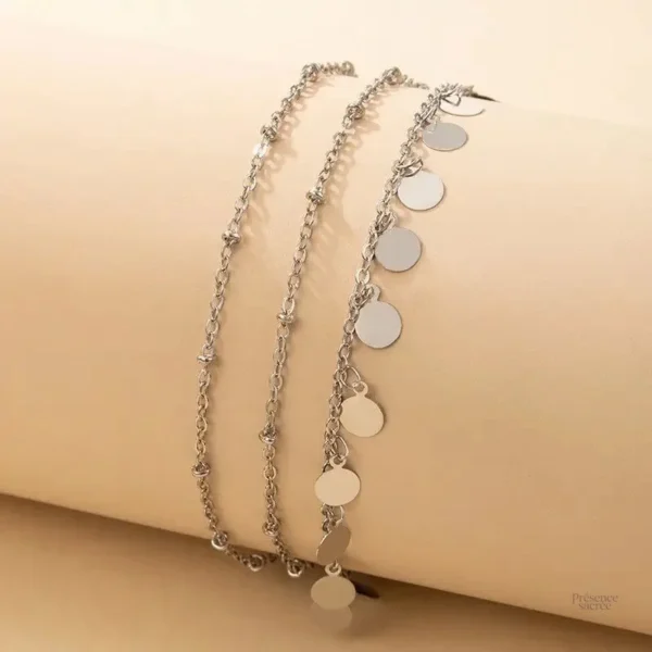 Bracelet de cheville artisanal avec touches spirituelles
